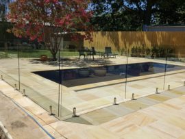 Frameless Glass Installed in backyards